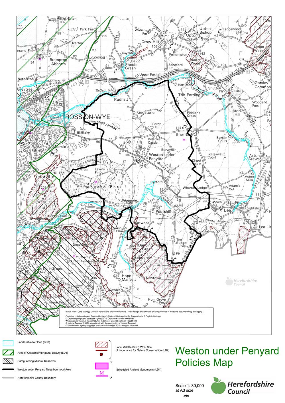 Weston_under_Penyard_Map
